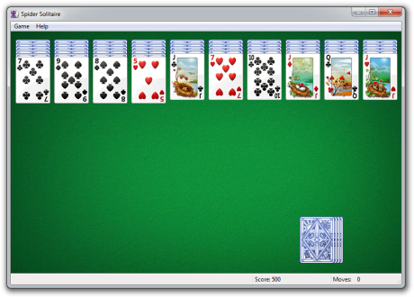 spider solitaire 2 suits